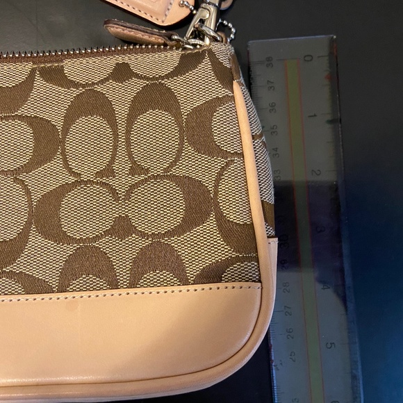 Coach Signature Fabric and Leather Hand Bag - Picture 3 of 7